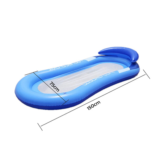 Outdoor Water Hammock Inflatable Floating Row Water Hammock Swimming Air Mattresses Sleeping Bed Beach Lounger Chair